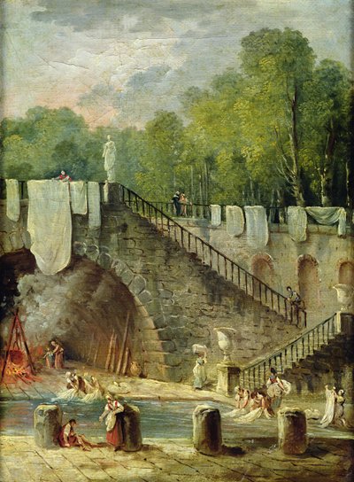 The Washerwomen by Hubert Robert